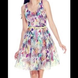 NY&C Watercolor A-line Whimsical Dress Size 10